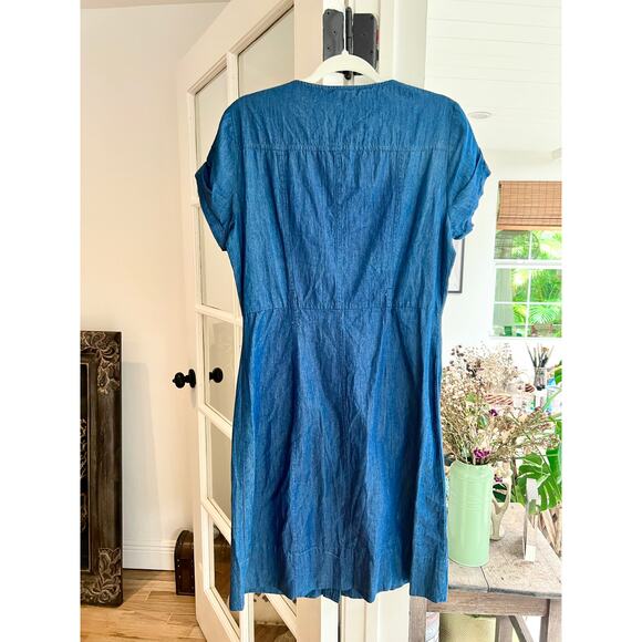 Spence Denim Button-Down Dress, Size 10 - Picture 2 of 6